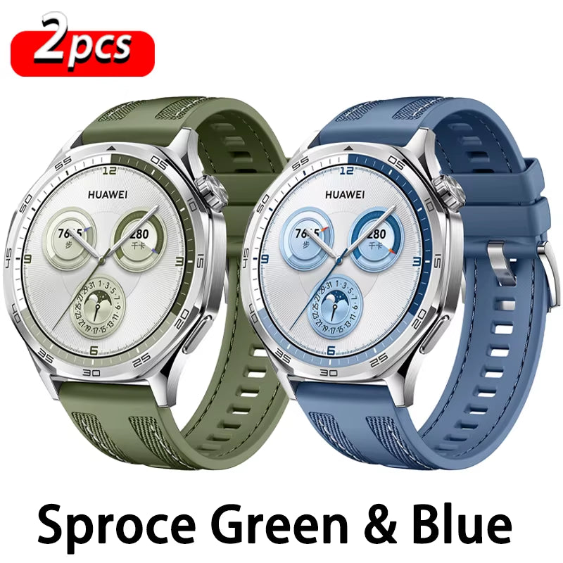 Official 22Mm Nylon Strap for WATCH GT 5 4 46Mm/Watch 4 5 Pro GT 3 2 Pro 46 Mm Composite Silicone Band Bracelet