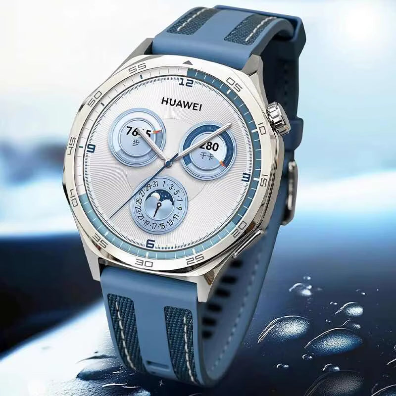 Official 22Mm Nylon Strap for  WATCH GT 5 4 46Mm/Watch 4 5 Pro GT 3 2 Pro 46 Mm Composite Silicone Band Bracelet