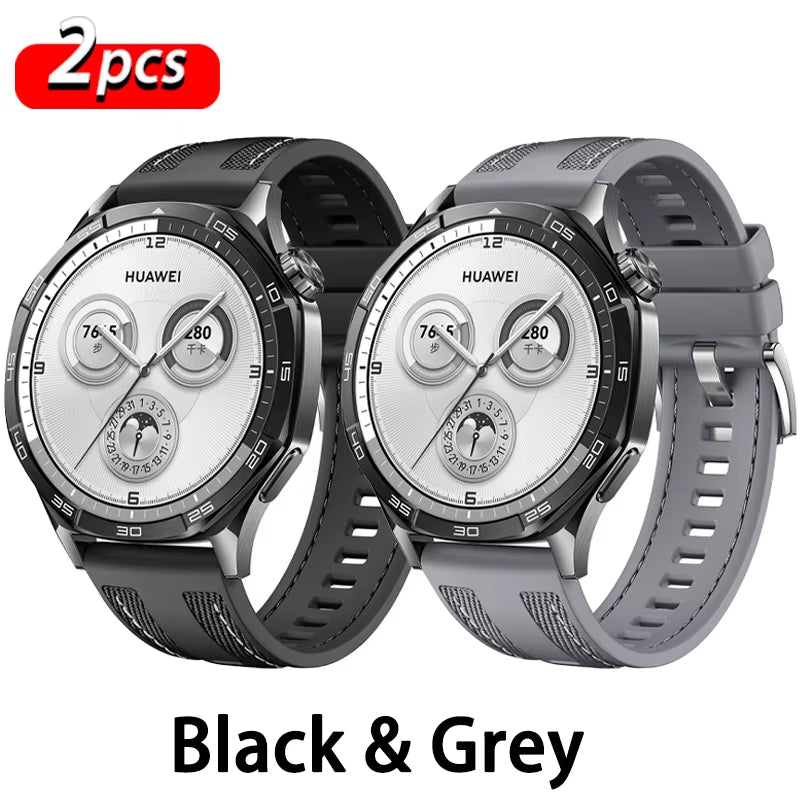 Official 22Mm Nylon Strap for  WATCH GT 5 4 46Mm/Watch 4 5 Pro GT 3 2 Pro 46 Mm Composite Silicone Band Bracelet