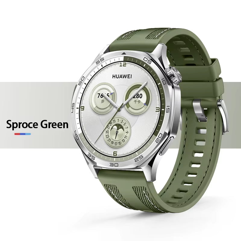 Official 22Mm Nylon Strap for  WATCH GT 5 4 46Mm/Watch 4 5 Pro GT 3 2 Pro 46 Mm Composite Silicone Band Bracelet