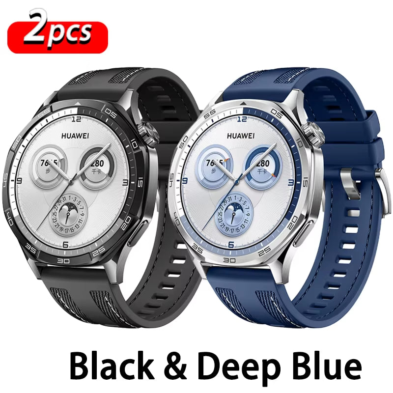 Official 22Mm Nylon Strap for  WATCH GT 5 4 46Mm/Watch 4 5 Pro GT 3 2 Pro 46 Mm Composite Silicone Band Bracelet